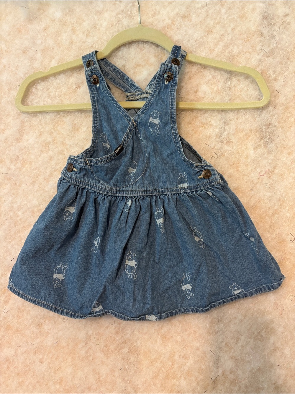 Oshkosh Kids Overall Denim Dress with Winnie the Pooh print